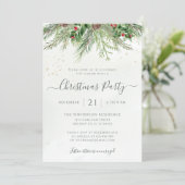 Invitation Végétation d'hiver Fête de Noël (Debout devant)