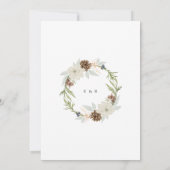 Invitation Végétation d'hiver Golden Elegant Mariage Invitati (Dos)