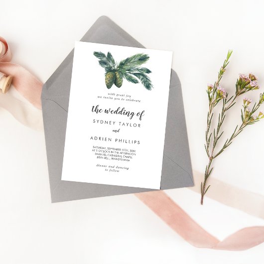 Invitation Végétation D'Hiver Le Mariage De L'Invitation