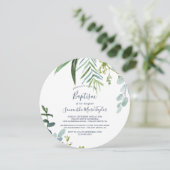 Invitation Végétation estivale Baptême ronde (Debout devant)