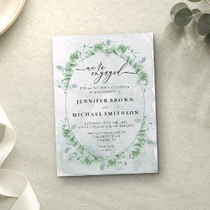 Invitation Végétation Eucalyptus Calligraphie Signature Engag