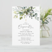 Invitation Végétation, Feuilles d'eucalyptus, Boho, Confirmat (Debout devant)