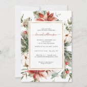 Invitation Végétation florale d'hiver | Baby shower de Noël (Devant)