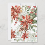 Invitation Végétation florale d'hiver | Baby shower de Noël (Dos)