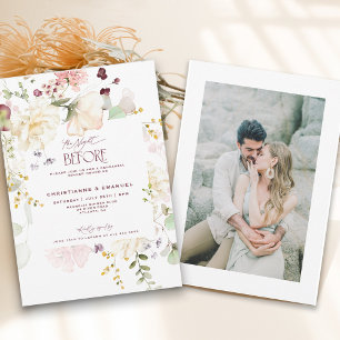 Invitation Végétation Florale La Nuit Avant Le Dîner De Répét