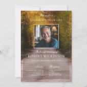 Invitation Végétation forestière célébration de la vie Funéra (Devant)