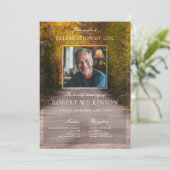 Invitation Végétation forestière célébration de la vie Funéra (Debout devant)