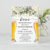 Invitation Végétation Gold Brews Avant de faire Couples Douch (Debout devant)