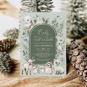 Invitation Végétation hivernale Animaux arctiques Baby shower