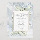 Invitation Végétation hivernale des neiges Code QR Fête des m (Devant / Derrière)