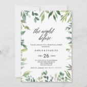 Invitation Végétation Moderne Foliage Botanique La Nuit Avant (Devant)