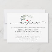 Invitation Végétation Moderne Reportée Événement Nouveaux Pla (Devant)