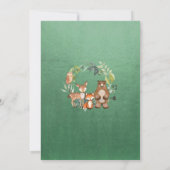 Invitation Végétation Oh Boy Bois Baby shower Animaux (Dos)