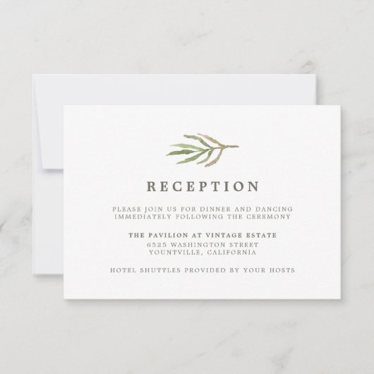Invitation Végétation | Réception de mariage botanique à l'aq (Devant)