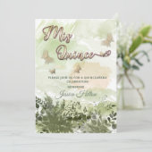 Invitation Végétation romantique Jardin des papillons Mis coi (Debout devant)