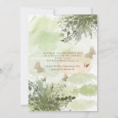 Invitation Végétation romantique Jardin des papillons Mis coi (Dos)