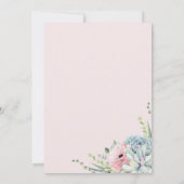 Invitation Végétation rose pâle Cactus Fête des mariées succu (Dos)