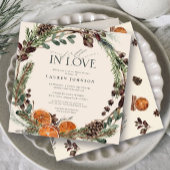 Invitation Végétation Rustique Citrus Chute En Fête des marié