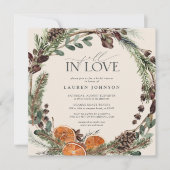 Invitation Végétation Rustique Citrus Chute En Fête des marié (Devant)