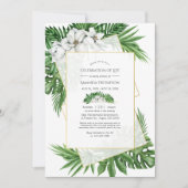 Invitation Végétation tropicale Célébration géométrique de la (Devant)