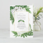 Invitation Végétation tropicale Célébration géométrique de la (Debout devant)