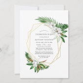 Invitation Végétation tropicale Célébration géométrique de la (Devant)