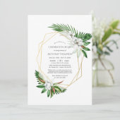 Invitation Végétation tropicale Célébration géométrique de la (Debout devant)