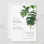 Invitation Végétation tropicale Feuille Fête des mariées mode (Devant)