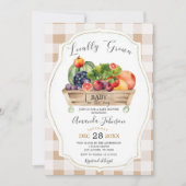 Invitation Végétaux cultivés localement Farmers Marché Bébé D (Devant)