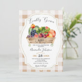 Invitation Végétaux cultivés localement Farmers Marché Bébé D (Debout devant)