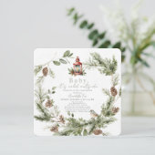 Invitation Végéty Wreath Baby Il fait froid à l'extérieur du  (Debout devant)