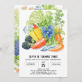 Invitation Veggie délice Anniversaire (Devant / Derrière)