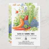Invitation Veggie délice Anniversaire (Devant / Derrière)