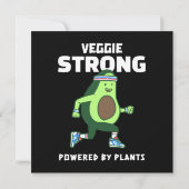Invitation Veggie Strong, Alimenté par les plantes (Dos)