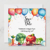 Invitation Veggie Style : Un Veg-out d'anniversaire! (Devant)