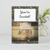 Invitation Véhicule militaire (Debout devant)