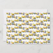 Invitation Véhicules de Construction Anniversaire Dump Big De (Dos)