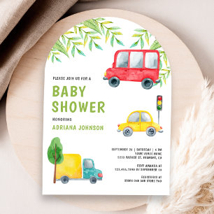 Invitation Véhicules de Transport Bébé Cadeaux Voiture Camion