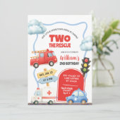 Invitation Véhicules d'urgence DEUX la secourt 2e anniversair (Debout devant)