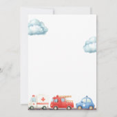 Invitation Véhicules d'urgence DEUX la secourt 2e anniversair (Dos)