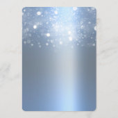 Invitation Veillée du Nouvel An argent bleu givré hivernal (Dos)