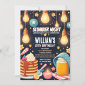 Invitation veilles luisantes Sleepover Fête de bois 13e anniv (Devant)