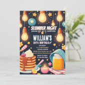 Invitation veilles luisantes Sleepover Fête de bois 13e anniv (Debout devant)