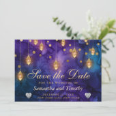 Invitation Veilleuses Mystiques Violettes de Nuit Bokeh Enreg (Debout devant)