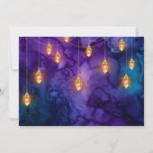 Invitation Veilleuses mystiques violettes de nuit Bokeh Save  (Dos)