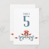 Invitation Velkommen d'art populaire scandinave Numéro de tab (Devant / Derrière)