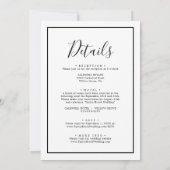 Invitation Vellum de calligraphie noir et blanc Mariage photo (Dos)