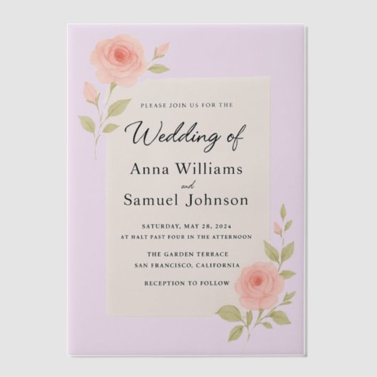 Invitation vellum rose pâle (Recto)