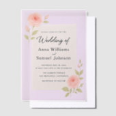 Invitation vellum rose pâle (Compenser)