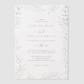 Invitation Vellum Verdure minimale (Recto)